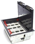Люк в пол на 12 постов (45х45мм) с суппортами и коробкой, металлический LUK/12 (70012) / Люк в пол