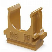 Крепёж-клипса для труб АБС-пластик бук D16 (100 шт) (PR13.0045) / Крепление для труб ПВХ