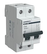 GENERICA ВА47-29М 2P C 63А 4,5кА (MVA21-2-063-C-G) / Автоматический выключатель