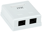 GENERICA Розетка информационная настенная RJ45 кат. 5Е UTP 2 порта (CS2-1C5EU-22-G)