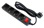 SP4B-250 / Сетевой фильтр 4 розетки, 5м черный