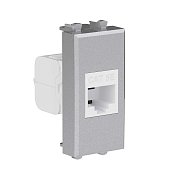 Розетка RJ-45, кат.5E, Avanti, 1 модуль, закаленная сталь (4404661) / Розетка компьютерная модульная