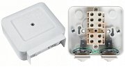 Коробка 102х100х37 клеммная (KLK-5S) / Коробка клеммная с монтажной пластиной и распорными лапками