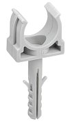 Держатель с защелкой и дюбелем D16 (без винта) серый ELASTA (100 шт) (CTA10MP-CT16-K41-100) / Держатель с защелкой и дюбелем (без винта)