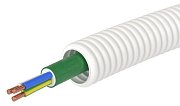 Труба ПЛЛ D25 + ППГнг(А)-FRHF 3х1,5 (ГОСТ+) (8L82550FRHF) / Гофрошланг с кабелем