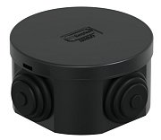 Коробка JBR065 D=65х35, 4 вых., IP44, черная (44004BL-1) / Коробка монтажная