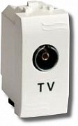 Розетка TV проходная Brava 1 модуль слоновая кость (75581S) / Розетка TV