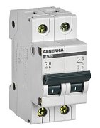 GENERICA ВА47-29 2P C 10А 4,5кА (MVA25-2-010-C) / Автоматический выключатель