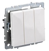 Выключатель 3-клавишный ВС10-3-0-БрБ белый BRITE (BR-V30-0-10-K01) / Выключатель