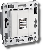 Розетка USB в стену Avanti белое облако (4400543) / Розетка USB