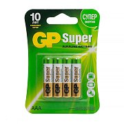 GP Super Alkaline 24A AAA (GP 24A-2CR4), упак. 4 шт. БЛИСТЕР / Алкалиновые батарейки