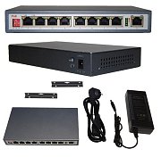 CO-SWP9C / Коммутатор 8-портовый Gigabit Ethernet с PoE