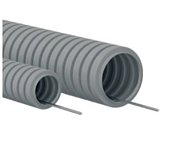 Труба ПП HF легкая D50, серый (60150HF-GR) / Труба гофрированная, с зондом, без галогена