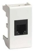 Розетка RJ-45 Viva 1 модуль белая (45048) / Розетка компьютерная экранированная с одним разъёмом