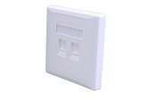 Лицевая панель 2 порта (80х80, Keystone) (10-0334-1)