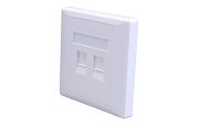 Лицевая панель 2 порта (80х80, Keystone) (10-0334-1) / Лицевая панель