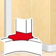 Отвод угловой для короба DLP 35х80/105, 50х80/150 (010763) / Отвод угловой