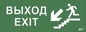 Этикетка самоклеящаяся 350х130мм "Выход/лестница вниз/фигура" (LPC10-1-35-13-VLVNF)