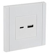 FORTE&PIANO Розетка USB A+C 18Вт FP251 скрытой установки белый (FP-U22-018-K01) / Розетка USB серии FORTE&PIANO
