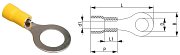 Наконечник НКИ 5.5-6 кольцо 4-6мм желтый (100 шт) (UNL20-006-6-6) / Наконечник кольцо