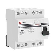 УЗО ВД-100 4P 32А 30мА тип AC эл-мех  PROxima (elcb-4-32-30-em-pro) / Выключатель дифференциального тока (УЗО)