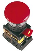 Кнопка AEAL22 "Грибок" с фиксацией красный D=22мм (BBG60-AEAL-K04) / Кнопка красная с фиксацией без подсветки