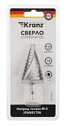 Сверло по металлу ступенчатое ТИТАН 9,0-36,0 мм 110 mm 65 HRC Р6М5 TiN Kranz (KR-12-6614) / Сверло по металлу шлифованное