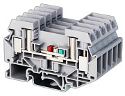 Клемма измерительная, 6 кв.мм, серая (TUR-6-RTK-S) / Клемма измерительная, винтовой зажим, 2 точки подключения