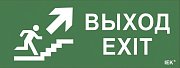 Этикетка самоклеящаяся 240х90мм "Выход/лестница вверх/фигура" (LPC10-1-24-09-VLVVF) / Этикетка самоклеящаяся