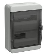 Корпус пластиковый навесной TEKFOR КМПн-24 IP65 черная прозрачная дверь (TF5-KP72-N-24-65-K03-K02) / Корпус пластиковый