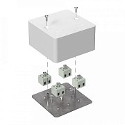 Коробка огнестойкая 85х85х45 (латунь) (40-0460-FR2.5-8-Е60) / Коробка огнестойкая для открытой установки