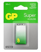 GP Super Alkaline 9V Крона (GP 1604AA21-5CRSBC1), БЛИСТЕР