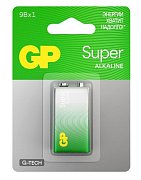 GP Super Alkaline 9V Крона (GP 1604AA21-5CRSBC1), БЛИСТЕР / Алкалиновая батарейка