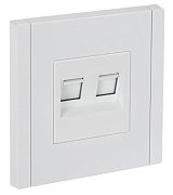 FORTE&PIANO Розетка двойная RJ11+RJ45 кат.5E FP235 скрытой установки белый (FP-KT20-O-1-K01) / Розетка двойная RJ11 + RJ45 (cat.5e) серии FORTE&PIANO