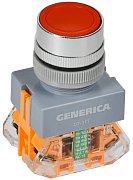Кнопка управления D7-11T d=22мм с фиксацией красная GENERICA (BBT50-11T-3-21-K04-G) / Кнопка управления