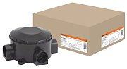 Распаячная коробка ОП D80х35мм, IP42, 3-х рожковая, черная TDM (SQ1401-4044) / Распаячная коробка ОП