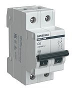 GENERICA ВА47-29М 2P C 6А 4,5кА (MVA21-2-006-C-G) / Автоматический выключатель
