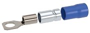 Наконечник НКИ 1,5-2,5 М6 (D6,4мм) с отверстием под винт (100 шт) (2B6P-DS-PVC) / Наконечник с отверстием под винт и изолированным фланцем ПВХ, двойная гильза