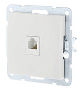 Розетка RJ-45 кат. 5е с накладкой, белый LK60 (866104-1) / Розетка компьютерная