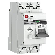 АД-32 1P+N 16А (С) 30мА тип AC эл. 4,5кА  PROxima (DA32-16-30-pro) / Автоматический выключатель дифференциального тока