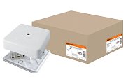 Коробка КР 75х75х20 ОП с клеммной колодкой, белая, IP40 (SQ1401-0204) / Распаячная коробка