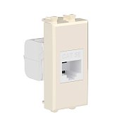 Розетка RJ-45, кат.5E, Avanti, 1 модуль, ванильная дымка (4405661) / Розетка компьютерная модульная