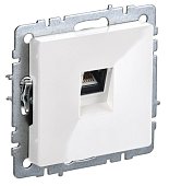 Розетка компьютерная 1-местная RJ45 BRITE РК10-БрБ кат.5E белый (BR-K10-1-K01)