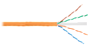 U/UTP 4pair, Cat6a, Solid, In, нг(А)-HF (NMC 9155C-OR) / Кабель «витая пара» (LAN) для структурированных систем связи