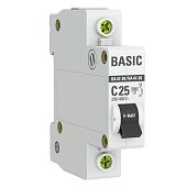 Автоматический выключатель 1P 25А (C) 4,5кА ВА 47-29 Basic (mcb4729-1-25C)