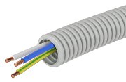 Труба ПВХ D16 + ПуВ 3х2,5 (ГОСТ+) (9V91650) / Гофрошланг с кабелем