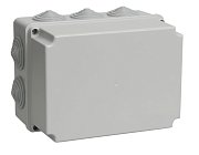 Коробка распаячная КМ41246 190х140х120 открытой проводки IP55 10 гермовводов серая (UKO10-190-140-120-K41-55) / Коробка распаячная безгалогенная (HF)