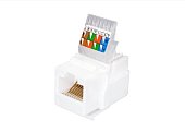 Розеточный модуль Keystone Jack 8P8C (RJ-45), UTP, Cat.5e (10-0312-1)