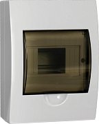 Корпус пластиковый навесной GENERICA ЩРН-П-6 черная прозрачная дверь IP41 (MKP12-N-06-41-G) / Корпус пластиковый