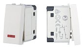 Переключатель с двух мест, с индикатором 45х22,5мм, белый LK45 (850404-1)